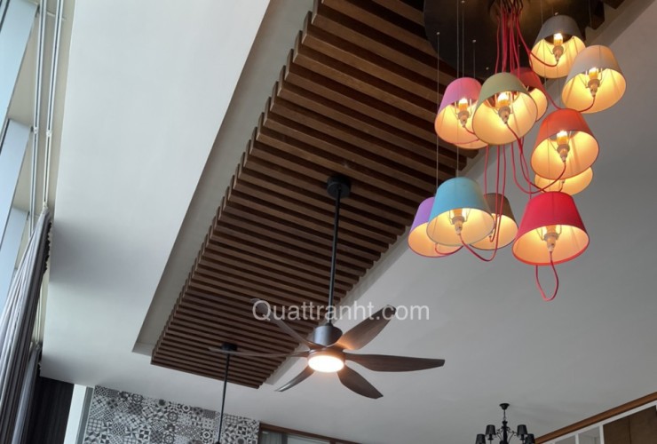 Quạt Trần HT Cho Nhà Trần Cao – Làm Mát Mạnh Mẽ, Tăng Thẩm Mỹ Kiến Trúc