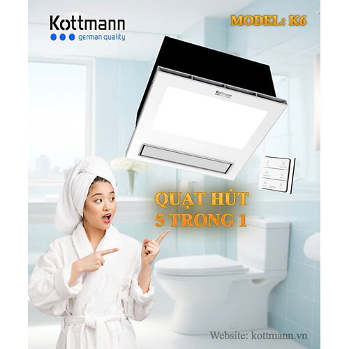 Quạt sưởi nhà tắm đa năng Kottmann K6