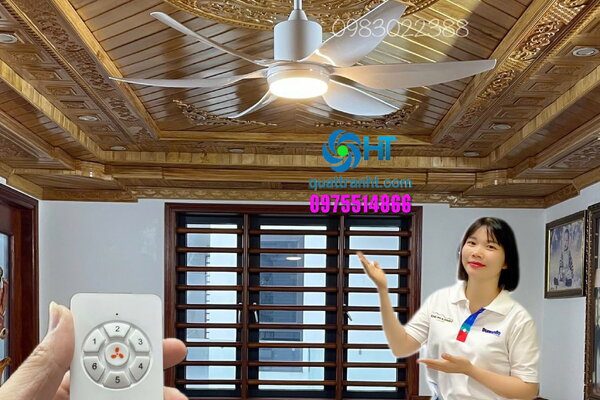 Lắp 7 quạt trần HT cho căn hộ ở Hải Dương